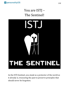 ISTJ Personality Type: The Sentinel Guide
