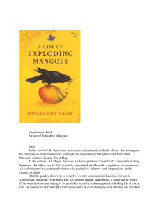 A Case of Exploding Mangoes by Mohammed Hanif (2008)