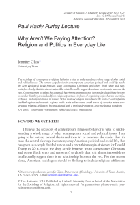 Religion and Politics in Everyday Life: A Sociological Analysis