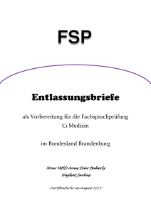 Entlassungsbriefe f&uuml;r die C1-Fachsprachpr&uuml;fung Medizin Brandenburg