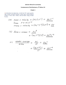 Fluid Mechanics Solutions Manual Chapter 1