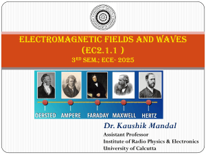 Electromagnetic Fields and Waves - University of Calcutta