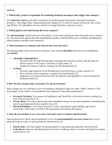 Stress Response Answers: Body Systems & Hormones
