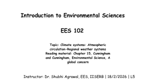 Introduction to Environmental Sciences: Climate Systems
