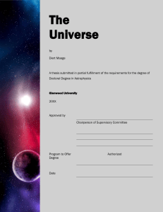The Universe: Doctoral Thesis in Astrophysics