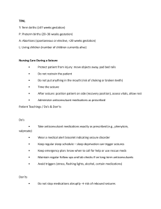 Nursing Care & Patient Teachings: Seizures, NSAIDs, Lab Values