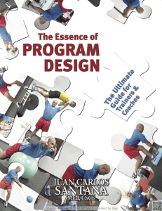 The Essence of Program Design: Guide for Trainers & Coaches