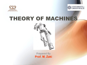 Theory of Machines: Mechanisms & Linkages