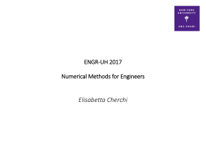 Numerical Methods for Engineers Lecture Notes
