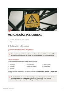 Manual de Mercanc&iacute;as Peligrosas: Clasificaci&oacute;n y Seguridad