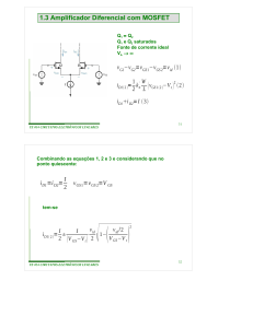 Amplificador Diferencial com MOSFET - Circuitos Eletr&ocirc;nicos Lineares
