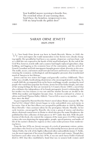 Sarah Orne Jewett: Biography and Literary Works