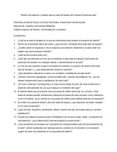 Cuestionario de dise&ntilde;o para sala de terapia cardiovascular