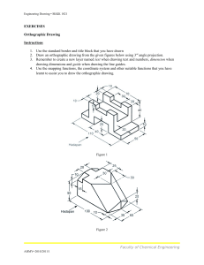Engineering Drawing Exercises: Orthographic Projection