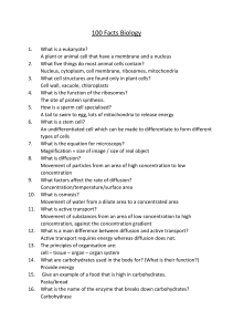 100 Facts Biology Study Guide