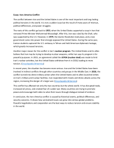 Iran&ndash;America Conflict Essay