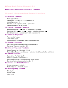 Algebra & Trigonometry Study Guide: Chapters 5-6