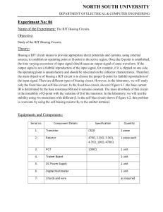 BJT Biasing Circuits Lab Experiment Guide