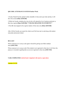QR Code Attendance System: Further Work