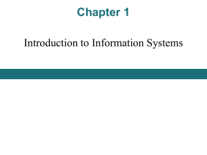 Chapter 1: Introduction to Information Systems