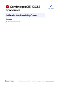 IGCSE Economics: Production Possibility Curves (PPC)