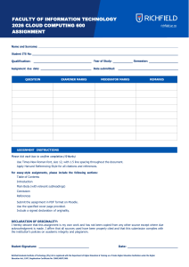 2026 Cloud Computing 600 Assignment Questions