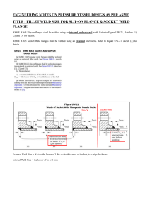 ASME Fillet Weld Size for Flanges