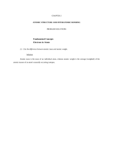 Atomic Structure & Bonding Problem Solutions