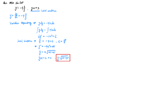 Resolver PVI: Separaci&oacute;n de Variables