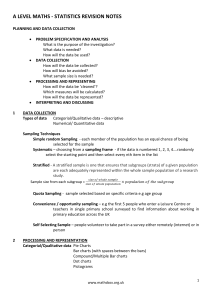 A Level Maths Statistics Revision Notes