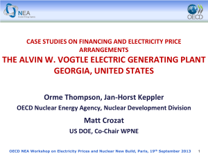 Vogtle Plant Case Study: Financing & Electricity Prices