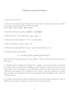 Challenge Logarithm Problems Worksheet