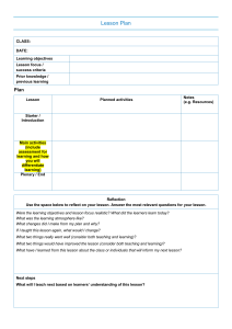 Lesson Plan Template for Teachers