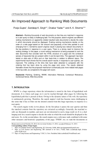 Improved Web Document Ranking Approach Using Contextual Senses