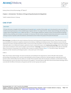 Katzung's Pharmacology Chapter 1: Drugs & Regulation