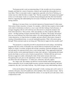 Understanding Bullying: The 'Hurt People, Hurt People' Concept