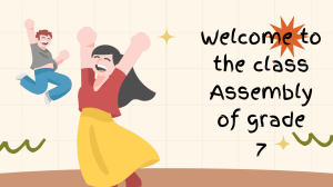 Grade 7 Class Assembly Script: Virtue Talk & Vocabulary