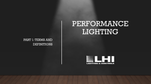 Performance Lighting Guide: Terms, Fixtures, Control