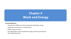 Chapter 6: Work and Energy - Physics Concepts