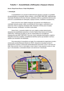 An&aacute;lise de Acessibilidade no CEFET/RJ: Conformidade com ABNT NBR 9050