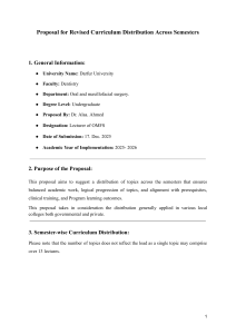 Revised OMFS Curriculum Proposal - Darfur University