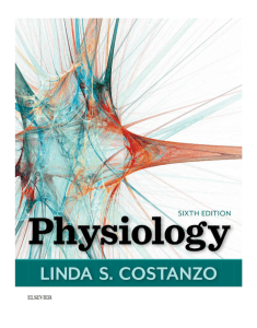 Physiology Sixth Edition Textbook by Linda Costanzo