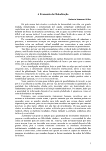 A Economia da Globaliza&ccedil;&atilde;o: An&aacute;lise dos Fen&ocirc;menos Econ&ocirc;micos