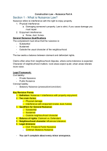 Construction Law - Nuisance Part A