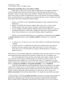 Probability Theory and Random Variables - UW STAT 221