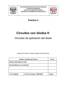Pr&aacute;ctica 4: Circuitos con diodos II - Aplicaciones
