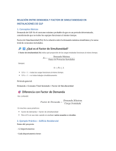 Relaci&oacute;n Demanda y Factor Simultaneidad GLP