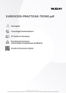Ejercicios de Tecnolog&iacute;a Farmac&eacute;utica I: Syrups, Suspensions, Capsules