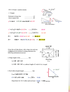 CM 115 Exam 1 Practice: Triangle & Roof Plan Calculations