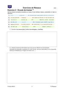 Exercices de R&eacute;seaux - Cahier d'exercices
